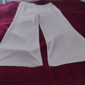 Misook Cream Knit Garment Wide Leg Pants